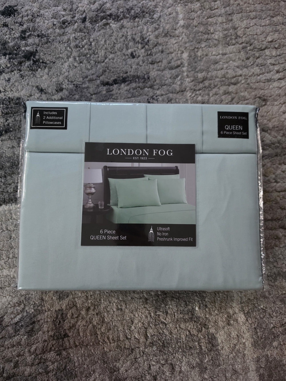 London Fog Queen 6-Piece Sheet Set - Mint Green